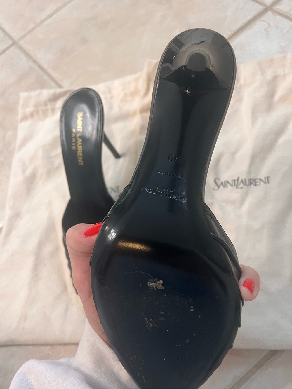 YSL BABYLONE MULES IN SMOOTH LEATHER - Picture 8 of 13